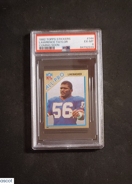 1982 Topps Stickers Lawrence Taylor #144 PSA 6 - Sticker