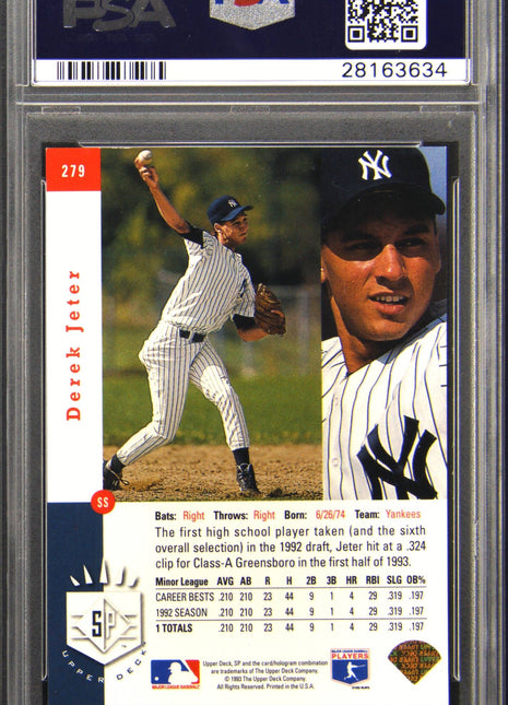 1993 SP Foil Derek Jeter #279 PSA 8 - High Grade Rookie Card!