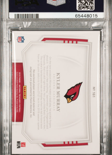 2019 Panini National Treasures Kyler Murray #161 PSA 8 -