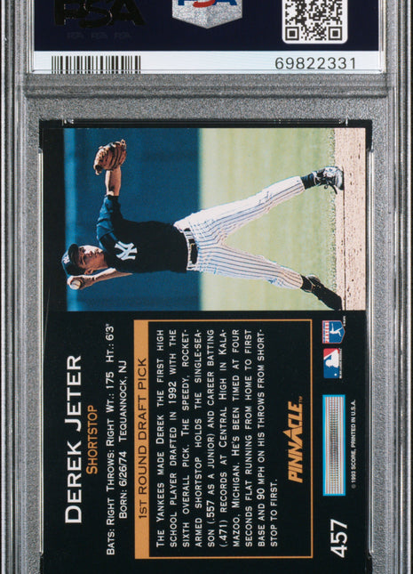 1993 Pinnacle Derek Jeter #457 PSA 9 - Rookie Card